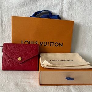 Louis Vuitton Scarlet Red Empreinte Leather Victorine Wallet